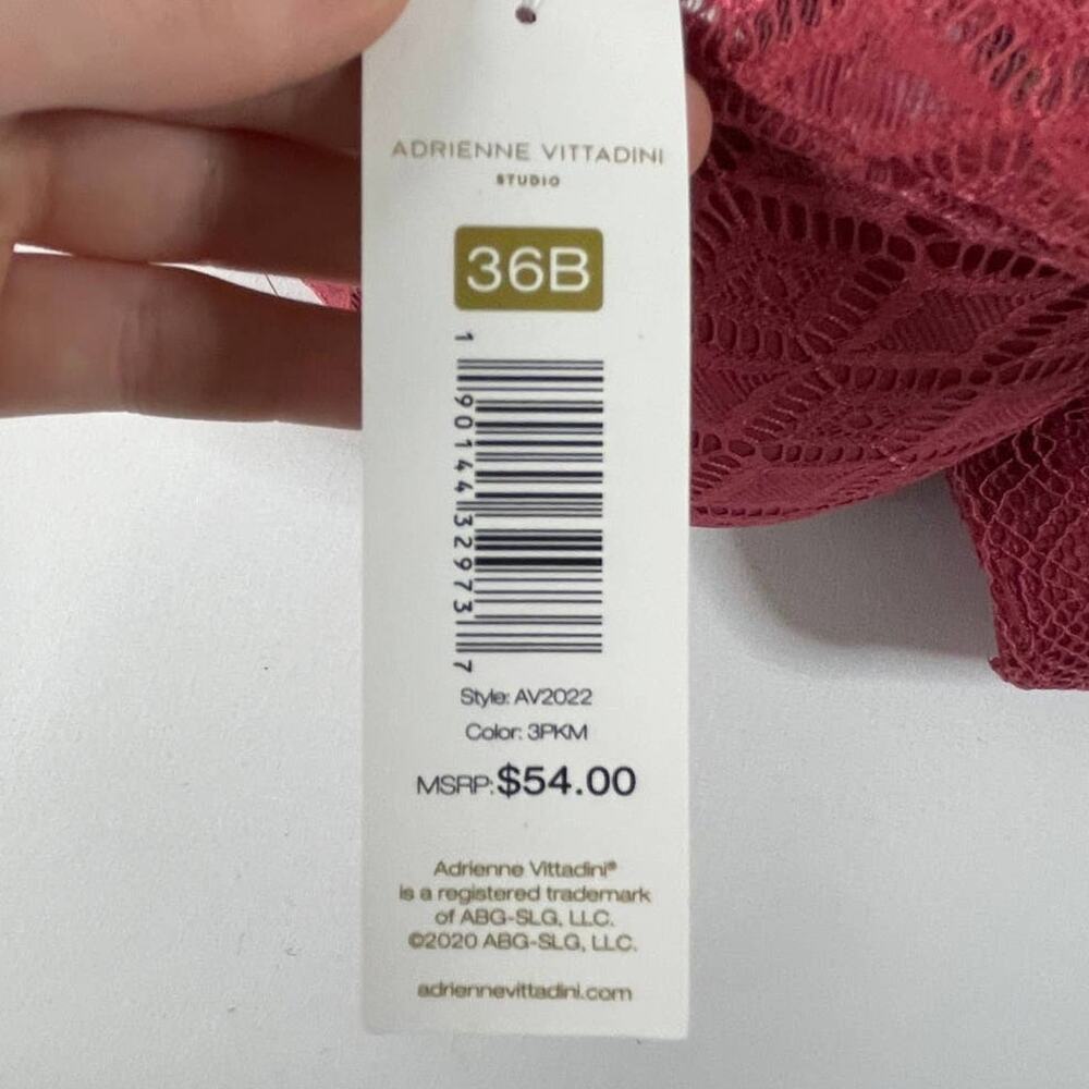 Adrienne Vittadini Front Crochet Detail Full Cup Underwired Bra 3 pack 36B NEW - Picture 8 of 14